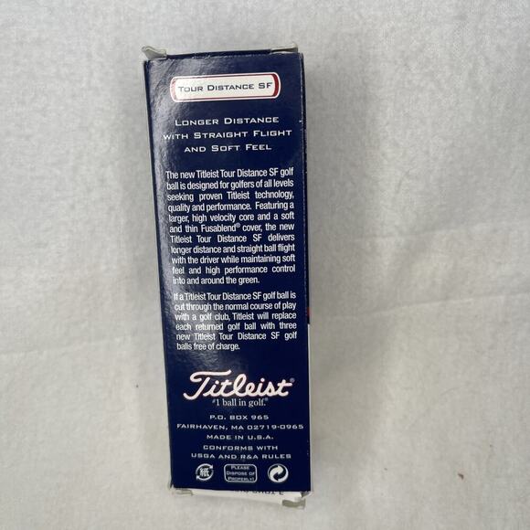 Titleist Tour Distance SF 3 Golf Balls in Sleeve Longer Distance, Soft Feel - Picture 3 of 3